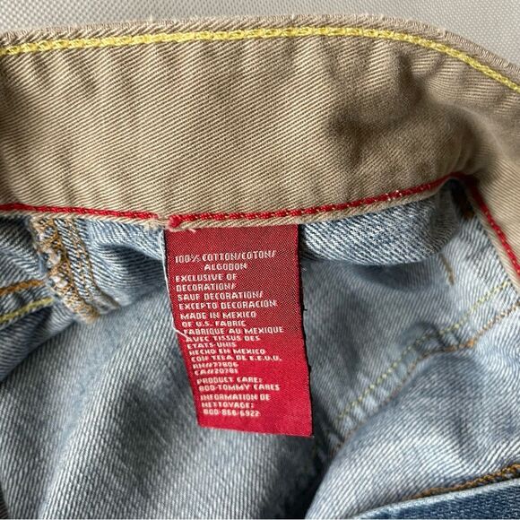 Y2K Baggy Tommy Hilfiger Red Label Carpenter Cut Denim Jeans Men’s Size 36 Waist - Picture 8 of 10